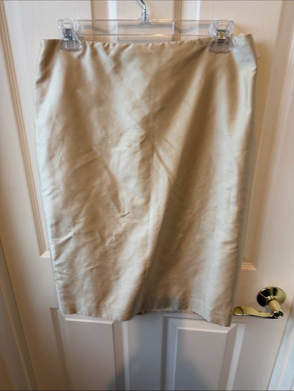 Dana Buchman Classic Cream silk Pencil Skirt size 8 nwt